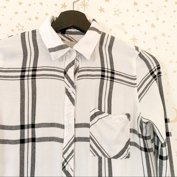 Rails Hunter White Jet Flannel Long Sleeve Shirt - Picture 5 of 16